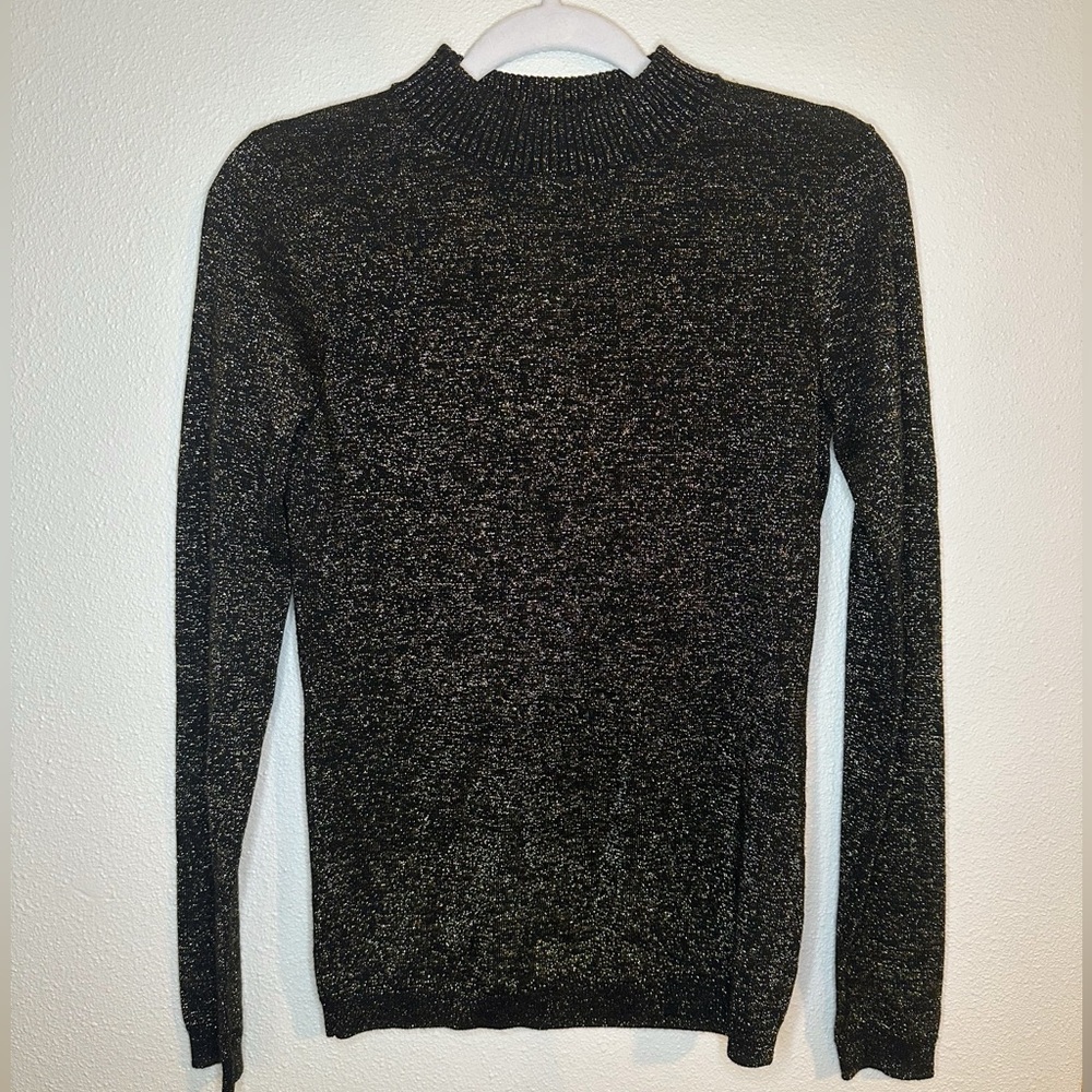 Diane Von Furstenberg Black & Gold Sweater